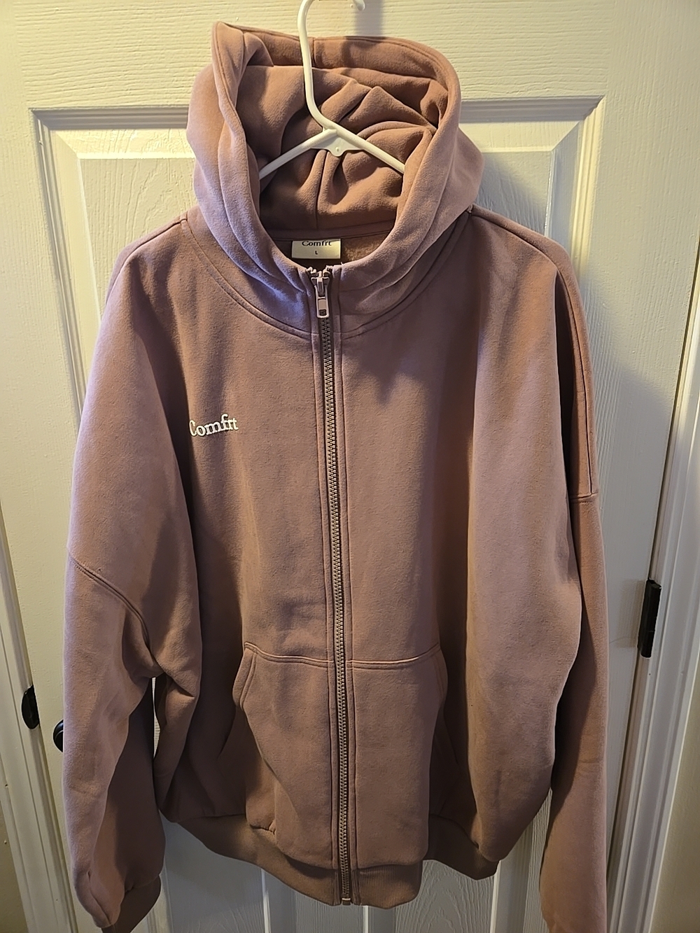Comfit Mauve Zip Front Hoodie